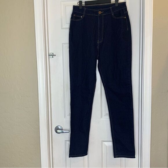 BOB Jeans Dark Denim High Rise Skinny Jeans Size 15/16 - Picture 1 of 9